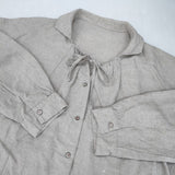 nest Robe リネンスクエアカラーブラウス 01243-1157 ブラウス シャツ 24AW ベージュ レディース ネストローブ【中古】6-0926M∞