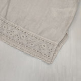 nest Robe リネンブロドリーアングレース2wayベスト 定価22000円 01223-1018 刺繍 ベスト ベージュ レディース ネストローブ【中古】6-0926M∞