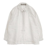 nest Robe リネン×レース スモックブラウス 01233-1022 プルオーバー ブラウス シャツ オフホワイト レディース ネストローブ【中古】6-0926M∞