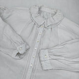 nest Robe リネン×レース スモックブラウス 01233-1022 プルオーバー ブラウス シャツ オフホワイト レディース ネストローブ【中古】6-0926M∞
