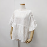 nest Robe リネンラッフル袖2wayブラウス 01242-1130 ブラウス シャツ ホワイト レディース ネストローブ【中古】6-0805S◎