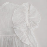 nest Robe リネンラッフル袖2wayブラウス 01242-1130 ブラウス シャツ ホワイト レディース ネストローブ【中古】6-0805S◎