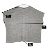 nest Robe コットンラフィ天竺 BIG Tee ワイド フレンチスリーブ 日本製 01241-1493-3 半袖Ｔシャツ カットソー 杢グレー レディース ネストローブ【中古】6-0721S△