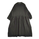 nest Robe リネン近江晒切替シャツワンピース 01214-1145 プルオーバー ワンピース ブラック レディース ネストローブ【中古】6-0926M∞