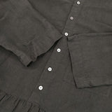 nest Robe リネン近江晒切替シャツワンピース 01214-1145 プルオーバー ワンピース ブラック レディース ネストローブ【中古】6-0926M∞