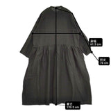 nest Robe リネン近江晒切替シャツワンピース 01214-1145 プルオーバー ワンピース ブラック レディース ネストローブ【中古】6-0926M∞