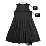nest Robe リネンタックノースリーブ2wayワンピース 01201-1420 製品染め ワンピース ブラック レディース ネストローブ【中古】6-0926M∞