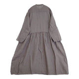 nest Robe リネン近江晒切替シャツワンピース 01223-1253 プルオーバー ワンピース グレー レディース ネストローブ【中古】6-0926M∞