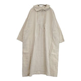 nest Robe ブラックリネンスモックワンピース 01214-1106 ワンピース ベージュ レディース ネストローブ【中古】6-0926M∞