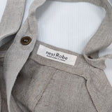 nest Robe ブラックリネンデッキサロペット 01212-1151 オーバーオール サロペット ベージュ レディース ネストローブ【中古】6-0926M∞