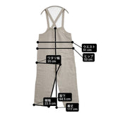 nest Robe ブラックリネンデッキサロペット 01212-1151 オーバーオール サロペット ベージュ レディース ネストローブ【中古】6-0926M∞
