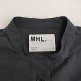 MHL. SANDED COTTON LINEN OP 595-4157502 サイズ2 定価29700円 シャツドレス ワンピース 24SS ネイビー レディース エムエイチエル【中古】6-0724S♪