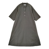 MARGARET HOWELL COTTON LINEN POPLIN DRESS ナイトドレス 589-4257001 ワンピース 24AW チャコールグレー レディース マーガレットハウエル【中古】6-0724M♪