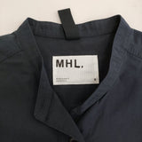 MHL. COTTON CUPRA PLAINWEAVE 595-5158500 サイズ2 定価39600円 シャツドレス ワンピース 25SS ネイビー レディース エムエイチエル【中古】6-0724M♪