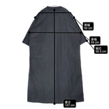 MHL. 595-3157551 五分袖 襟リブ コットン 無地 サイズ2 ワンピース 23SS ブラック レディース エムエイチエル【中古】6-0721S△