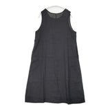 nest Robe リネンノースリーブワンピース 日本製 サイズF 01235-1395-2 ワンピース ブラック レディース ネストローブ【中古】6-0721S△