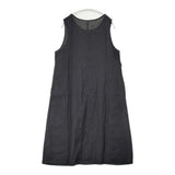 nest Robe リネンノースリーブワンピース 日本製 サイズF 01235-1395-2 ワンピース ブラック レディース ネストローブ【中古】6-0721S△