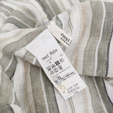 nest Robe リネンストライプチュニックシャツ リボン 01241-1038 ブラウス シャツ 24SS ホワイト カーキ レディース ネストローブ【中古】6-0724M♪