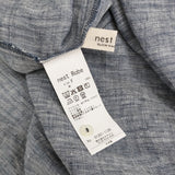 nest Robe リネンシャンブレーシャツワンピース 定価28600円 01251-1128 ワンピース 25SS ネイビー レディース ネストローブ【中古】6-0724M♪