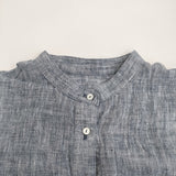 nest Robe リネンシャンブレーシャツワンピース 定価28600円 01251-1128 ワンピース 25SS ネイビー レディース ネストローブ【中古】6-0724M♪