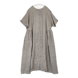 nest Robe リネン天然染め ラウンド切り替え2wayワンピース 01232-1382 シャツワンピース ワンピース モカベージュ レディース ネストローブ【中古】6-0721S△
