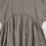 nest Robe リネン天然染め ラウンド切り替え2wayワンピース 01232-1382 シャツワンピース ワンピース モカベージュ レディース ネストローブ【中古】6-0721S△