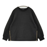 23区 【VERY掲載/洗える】コットンエアーダンボールサイドジップカットソー 定価16940円 カットソー 25AW ブラック レディース ニジュウサンク【中古】6-0724M♪
