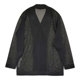 23区 【洗える】シアーダブルブレストニットジャケット サイズ38 KRWOGA1255 ジャケット ブラック レディース ニジュウサンク【中古】6-0724M♪