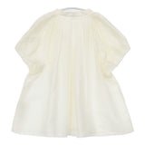 23区 SLOW ブライトヴィンテージクロス タック ブラウス 定価16940円 半袖シャツ 25SS アイボリー レディース ニジュウサンク【中古】6-0721S△