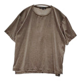23区 【洗える】シアーベロアリラックスTシャツ サイズ38 定価11000円 半袖Ｔシャツ カットソー 25AW カーキ ブラウン レディース ニジュウサンク【中古】6-0724S♪
