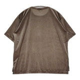 23区 【洗える】シアーベロアリラックスTシャツ サイズ38 定価11000円 半袖Ｔシャツ カットソー 25AW カーキ ブラウン レディース ニジュウサンク【中古】6-0724S♪