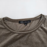 23区 【洗える】シアーベロアリラックスTシャツ サイズ38 定価11000円 半袖Ｔシャツ カットソー 25AW カーキ ブラウン レディース ニジュウサンク【中古】6-0724S♪