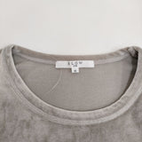 SLOW 23区 半袖 ベロア TEE サイズ40 定価8910円 半袖Ｔシャツ カットソー ライトグレー レディース スローニジュウサンク【中古】6-0724S♪
