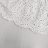 23区 【洗える】コットンエンブロイダリークロップドブラウス 定価23100円 ブラウス シャツ 25SS ホワイト レディース ニジュウサンク【中古】6-0724M♪