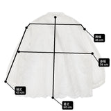23区 【洗える】コットンエンブロイダリークロップドブラウス 定価23100円 ブラウス シャツ 25SS ホワイト レディース ニジュウサンク【中古】6-0724M♪