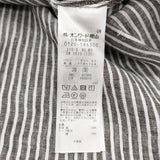 23区 【洗える】LIBECO クロップドシャツ 38 テープ刺繍 定価23100円 ブラウス シャツ 25SS ダークブラウンストライプ ホワイト レディース ニジュウサンク【中古】6-0806M♪
