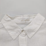 23区 【洗える】LIBECO クロップドシャツ 38 テープ刺繍 定価23100円 ブラウス シャツ 25SS ホワイト レディース ニジュウサンク【中古】6-0806M♪