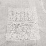23区 【洗える】LIBECO クロップドシャツ 38 テープ刺繍 定価23100円 ブラウス シャツ 25SS ホワイト レディース ニジュウサンク【中古】6-0806M♪