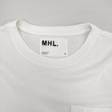 MHL. 595-8168580 BASIC TOUGH JERSEY 定価8250円 コットン サイズ2 半袖Ｔシャツ カットソー 18SS ホワイト レディース エムエイチエル【中古】6-0818S△