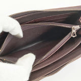 genten ラウンドファスナー レザー 革 ロングウォレット 小銭入れあり 長財布 ブラウン レディース ゲンテン【中古】6-0909G∞