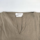 veritecoeur ネンスキッパータックワンピース リネン ノースリーブ フレンチスリーブ ワイド サイズ0 ワンピース ベージュ レディース ヴェリテクール【中古】6-0818S△