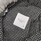 MAGALI リネンコットン ギンガムワイドパンツ ギンガムチェック パンツ ブラック グレー レディース マガリ【中古】6-0910M∞