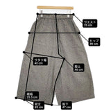 MAGALI リネンコットン ギンガムワイドパンツ ギンガムチェック パンツ ブラック グレー レディース マガリ【中古】6-0910M∞