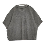 MAGALI リネンコットン フラットカラーブラウス ギンガムチェック ブラウス シャツ ブラック グレー レディース マガリ【中古】6-0910S∞