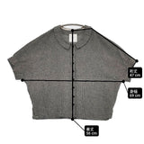 MAGALI リネンコットン フラットカラーブラウス ギンガムチェック ブラウス シャツ ブラック グレー レディース マガリ【中古】6-0910S∞