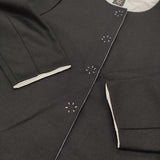 pot and tea ウールナイロン ノーカラージャケット ブラック レディース ポットアンドティー【中古】6-0918T♪