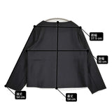 pot and tea ウールナイロン ノーカラージャケット ブラック レディース ポットアンドティー【中古】6-0918T♪