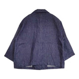 Lin francais d'antan 定番 Moreau モロー ヘンプデニムジャケット 丸襟 デニムジャケット ブルー レディース ランフランセダンタン【中古】6-0910M∞