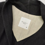 MAGALI ヘリボーンリネンローブコート 定価31900円 羽織り ワンピース ベルト付き 日本製 コート ブラック レディース マガリ【中古】6-0910M∞
