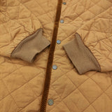 R&D.M.Co- QUILTING LONG COAT キルティングロングコート サイズS ノーカラー コート キャメル レディース オールドマンズテーラー【中古】6-0918T♪